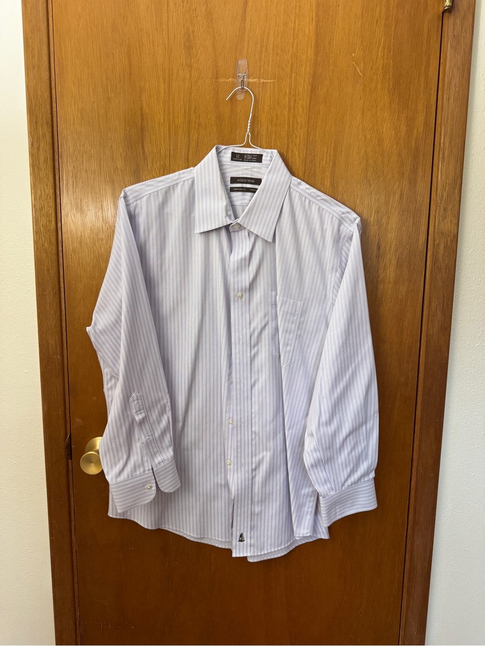 Nordstrom Men’s Light Blue/Purple Striped Dress Shirt